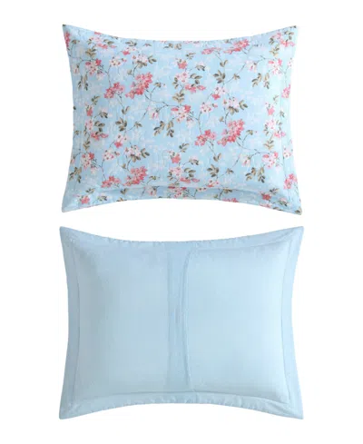 Laura Ashley Blissful Dream Cotton 2-pc. Quilt Set, Twin In Blue