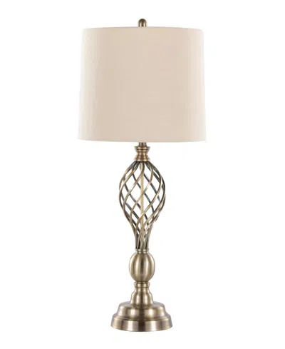 Lumisource 29" Metal Linx Twist Contemporary Table Lamp, Set Of 2 In Gold