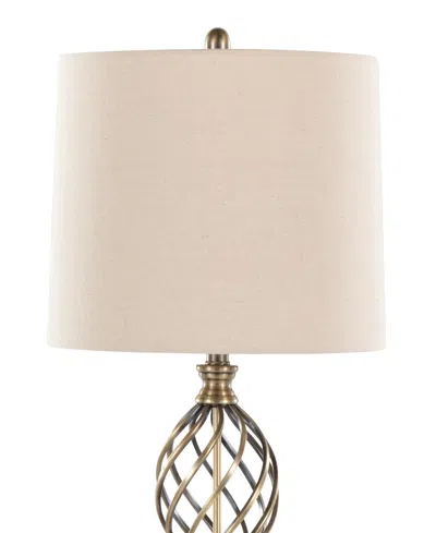 Lumisource 29" Metal Linx Twist Contemporary Table Lamp, Set Of 2 In Gold
