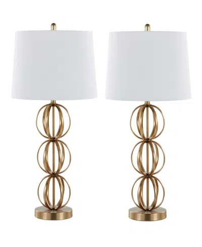Lumisource 29" Metal Linx Contemporary Table Lamp, Set Of 2 In Gold