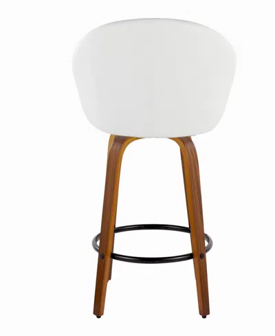 Lumisource 26" Faux Leather Matisse High Back Contemporary Fixed-height Counter Stool, Set Of 2 In Brown