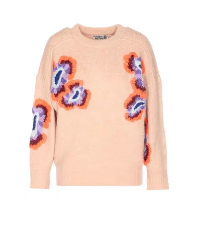 Essentiel Antwerp Impossibile1 Pink Crewneck Sweater In Neutral