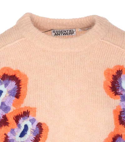 Essentiel Antwerp Impossibile1 Pink Crewneck Sweater In Neutral