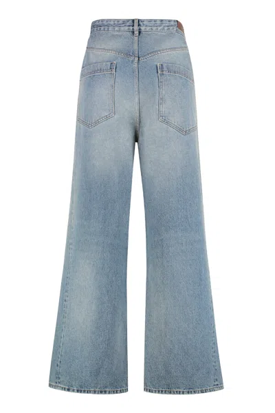 Darkpark Oversized Denim Trousers Featuring Pockets In Blue