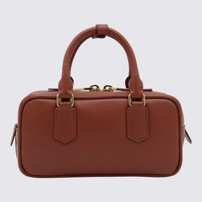 Miu Miu Brown Leather Arcadie Crossbody Bag In Brown