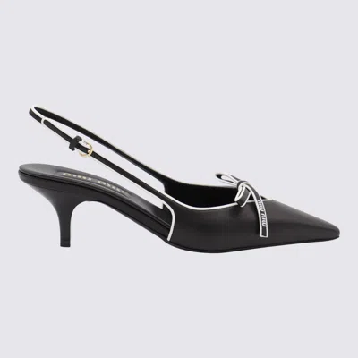 Miu Miu Nappa Leather Bow Slingback Pumps In Multi