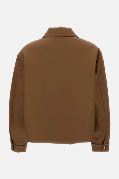 Kassl Editions Drawstring-waist Jacket In Brown