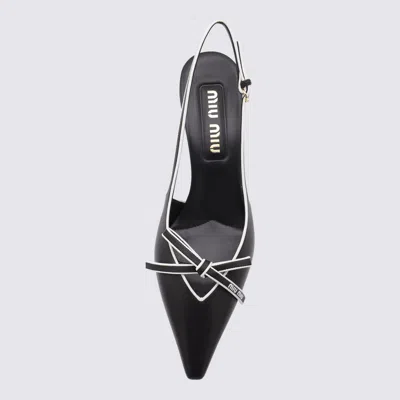 Miu Miu Nappa Leather Bow Slingback Pumps In Multi