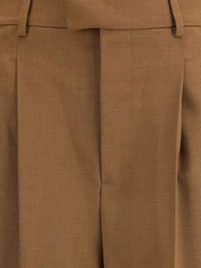 Ami Alexandre Mattiussi Wool Pants In Brown