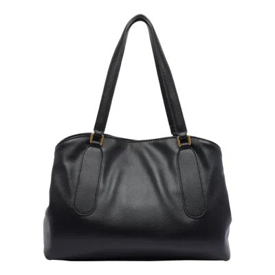 Liu •jo Medium Satchel Bag Buckle Accents In Black