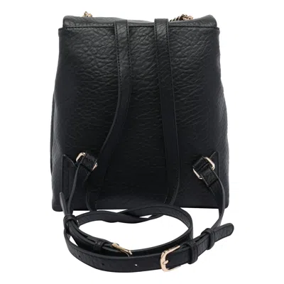Liu •jo Textured Backpack With Chain Handle And Straps In Black