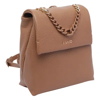 Liu •jo Versatile Chain Handle Backpack Collection In Brown