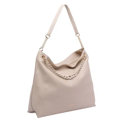 Liu •jo Medium Hobo Bag Chain Strap In Sand