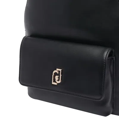 Liu •jo Versatile Backpack Featuring Multiple Pockets In Black