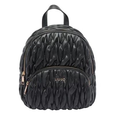Liu •jo Versatile Medium Backpack Zipped Pocket In Black