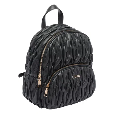 Liu •jo Versatile Medium Backpack Zipped Pocket In Black