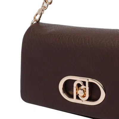 Liu •jo Liu Jo Textured Dark Brown Shoulder Bag In Brown
