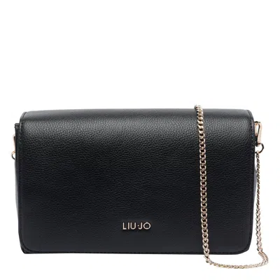 Liu •jo Rectangular Crossbody Bag Chain Strap In Black