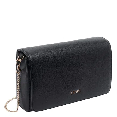 Liu •jo Rectangular Crossbody Bag Chain Strap In Black