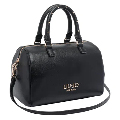 Liu •jo Cross-body Satchel Studded Handles In Black