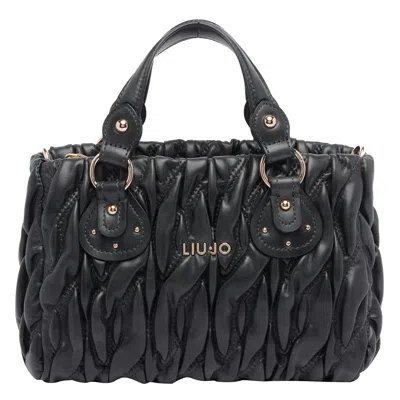Liu •jo Quilted Tote Bag Adjustable Strap In Black