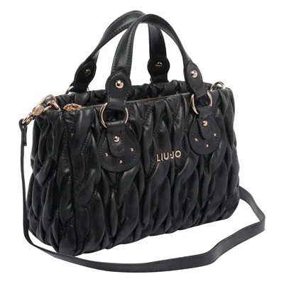 Liu •jo Quilted Tote Bag Adjustable Strap In Black