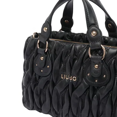 Liu •jo Quilted Tote Bag Adjustable Strap In Black