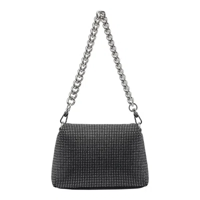 Liu •jo Small Logo Bag With Removable Chain Strap In Black