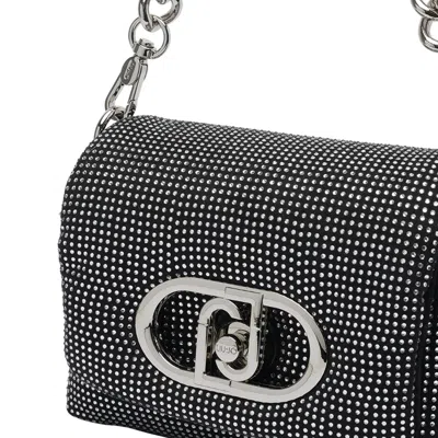 Liu •jo Small Logo Bag With Removable Chain Strap In Black