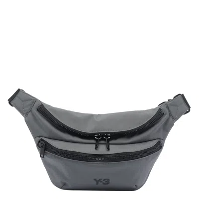 Y-3 Belt Bag With Adjustable Strap And Front Zip Pocket In Gray