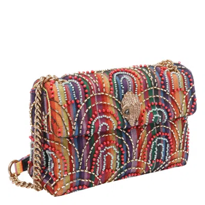 Kurt Geiger Medium Soft Kensington Rainbow Shoulder Bag In Multi