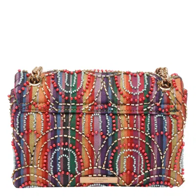 Kurt Geiger Medium Soft Kensington Rainbow Shoulder Bag In Multi