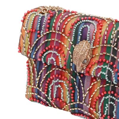 Kurt Geiger Medium Soft Kensington Rainbow Shoulder Bag In Multi