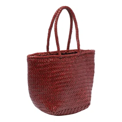 Dragon Diffusion Woven Texture Tote Bag With 2 Handles In Red