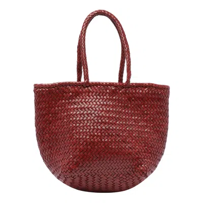 Dragon Diffusion Woven Texture Tote Bag With 2 Handles In Red