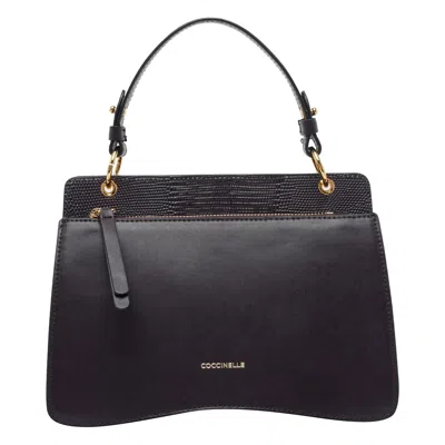 Coccinelle C-me Bimateri Crossbody Bag In Black