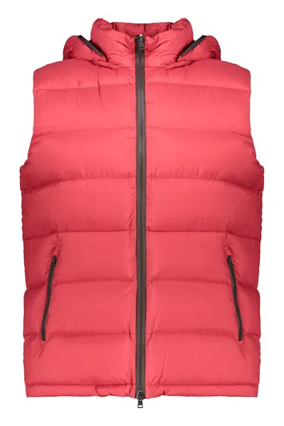 Herno Hooded Bodywarmer In Red