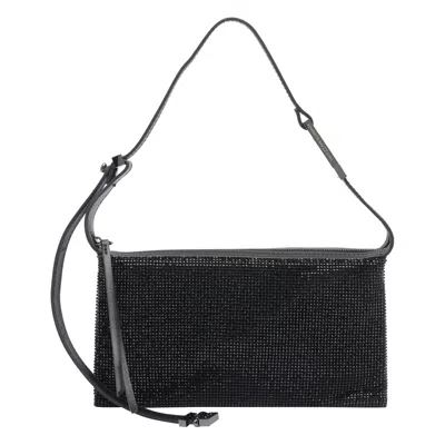 Benedetta Bruzziches Embellished Rectangular Shoulder Bag In Black