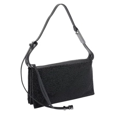 Benedetta Bruzziches Embellished Rectangular Shoulder Bag In Black