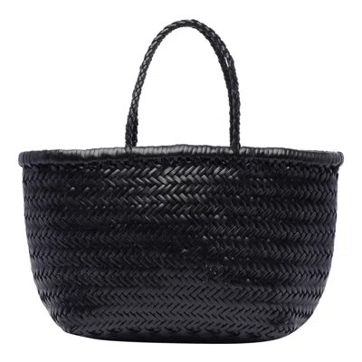 Dragon Diffusion Mini Triple Bamboo Jump Handbag In Black