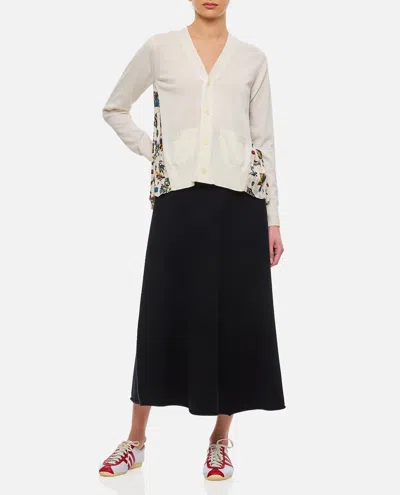 Extreme Cashmere Black Stretch Cashmere Blend Skirt In Black