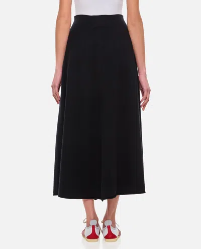 Extreme Cashmere Black Stretch Cashmere Blend Skirt In Black