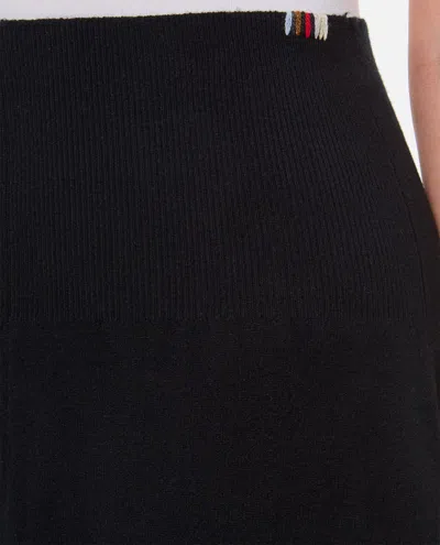 Extreme Cashmere Black Stretch Cashmere Blend Skirt In Black