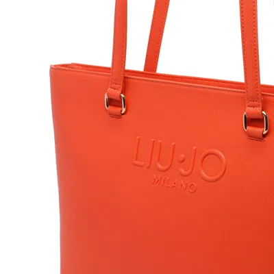 Liu •jo Logo-embossed Tote Bag In Orange