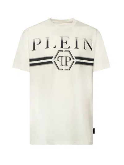 Philipp Plein 'stripes' T Shirt In Neutral