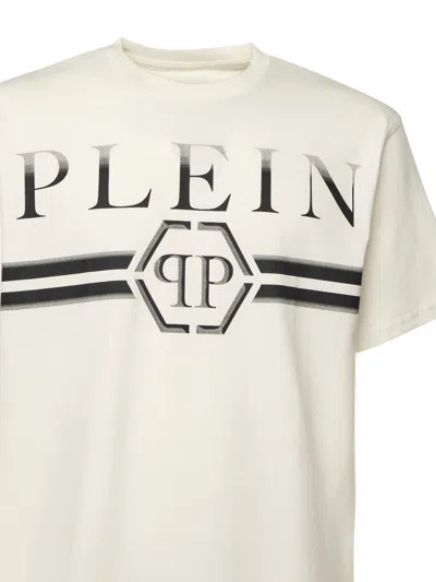Philipp Plein 'stripes' T Shirt In Neutral