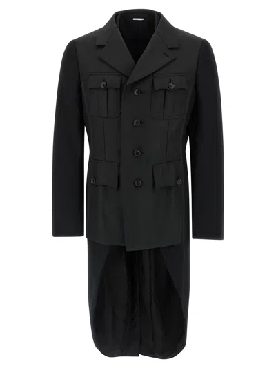 Comme Des Garçons Homme Deux Comme Des Garçons Homme Plus Double Layer Blazer Jacket In Black