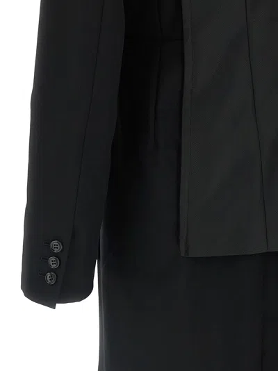 Comme Des Garçons Homme Deux Comme Des Garçons Homme Plus Double Layer Blazer Jacket In Black