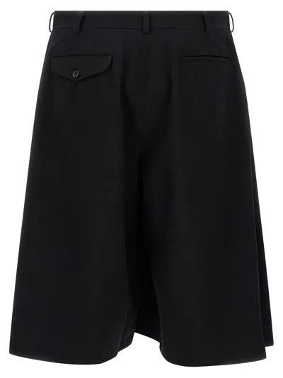 Comme Des Garçons Homme Deux Extra Loose Leg Bermuda Shorts In Black