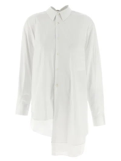 Comme Des Garçons Cotton Broadcloth Button-up Shirt In White